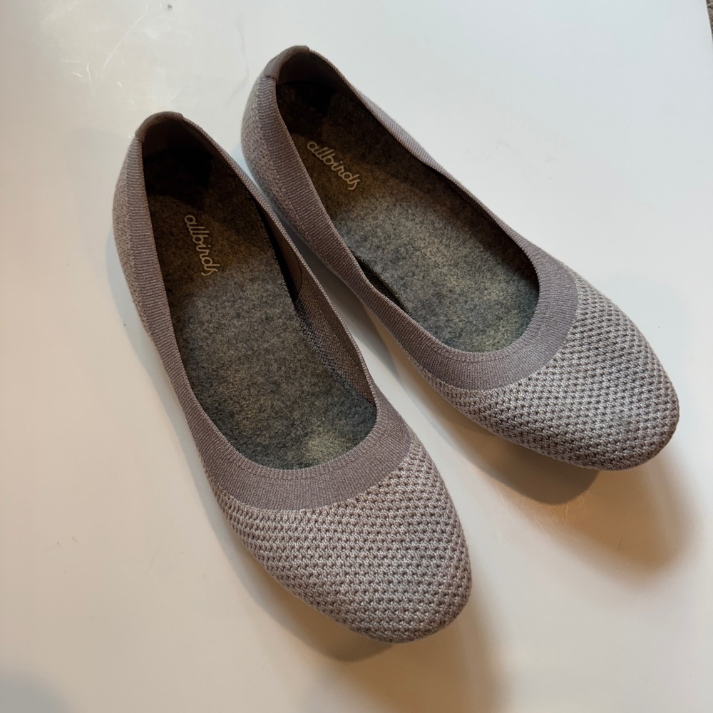 Allbirds Tree Breezers Mauve Purple Knit Ballet Flats Womens 10 TB W10
